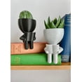 thumbnail image 3 of Little People Planter Bookworm Planter Gift Idea, People Bookworm Planter, Bar Decor, Table Decor, Plant Gift Idea, Cute Succulent Planter Marbel, 3 of 9