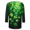 thumbnail image 4 of Zedker St Patricks Day Shirt Women 3/4 Sleeve Shamrocks Tunic Tops Crewneck Green 2026 Saint Patty's Day Outfit, 4 of 5