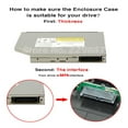 thumbnail image 3 of Slim USB3.0 SATA External DVD Enclosure Hard Plastic Case For Laptop Notebook 9.0/9.5/12.7mm CD-ROM Case Without Optical Drive ,Easy to Install, 3 of 6