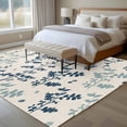 thumbnail image 4 of Blue Teal Botanical Area Rugs 5'x7', Small Throw Rugs for Laundry Room Playroom, Rustic Country Spring Floral Summer Leaf Indoor Outdoor Rug Non-Slip Low Pile Carpet Runner Reversible Floor Mats, 4 of 8