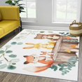 thumbnail image 4 of Clip Art Rugs for Living Room Animal Fox Rabbit Bear Area Rug Breathable Durable Machine Washable Rugs, for Bedroom Dorm Bedside Floor Mat 6 X 9 Ft, 4 of 7