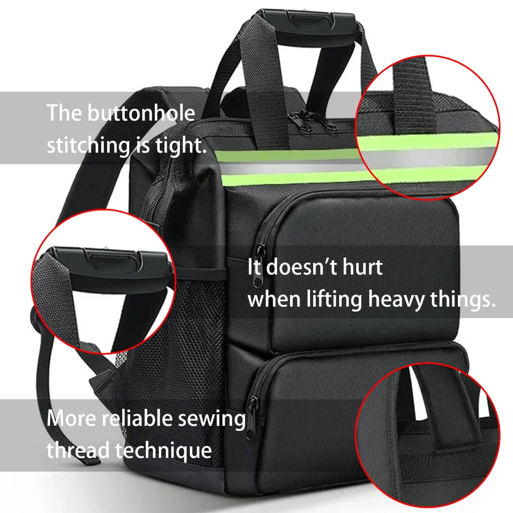 lanema Wear Resistant Oxford Cloth Reflective Safety Electrician Tool Backpack Bag with Reflective Strips for Enhances Safety