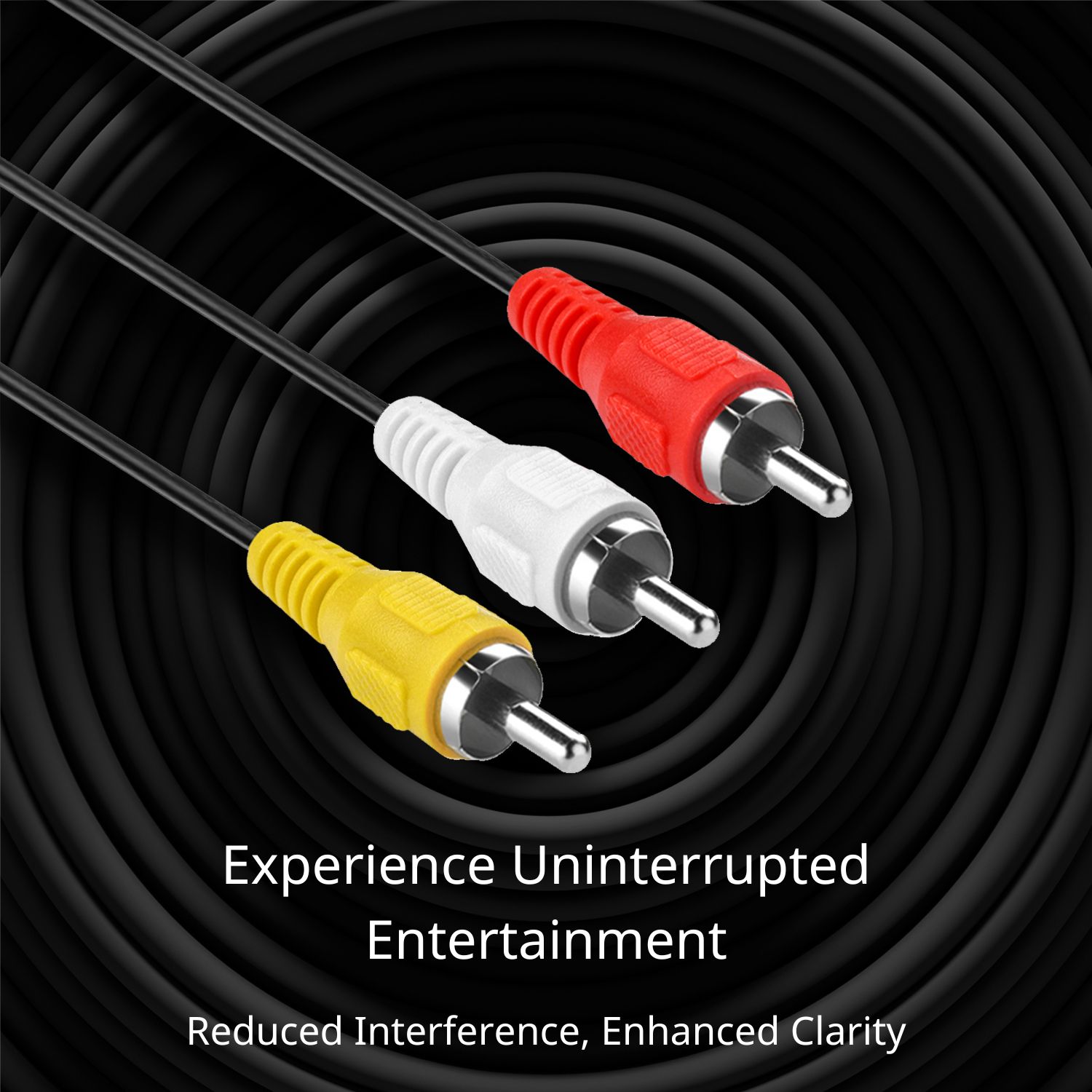 TNP 3 RCA 15 FT Audio Video Cable - Superior Sound, Dual Shielded