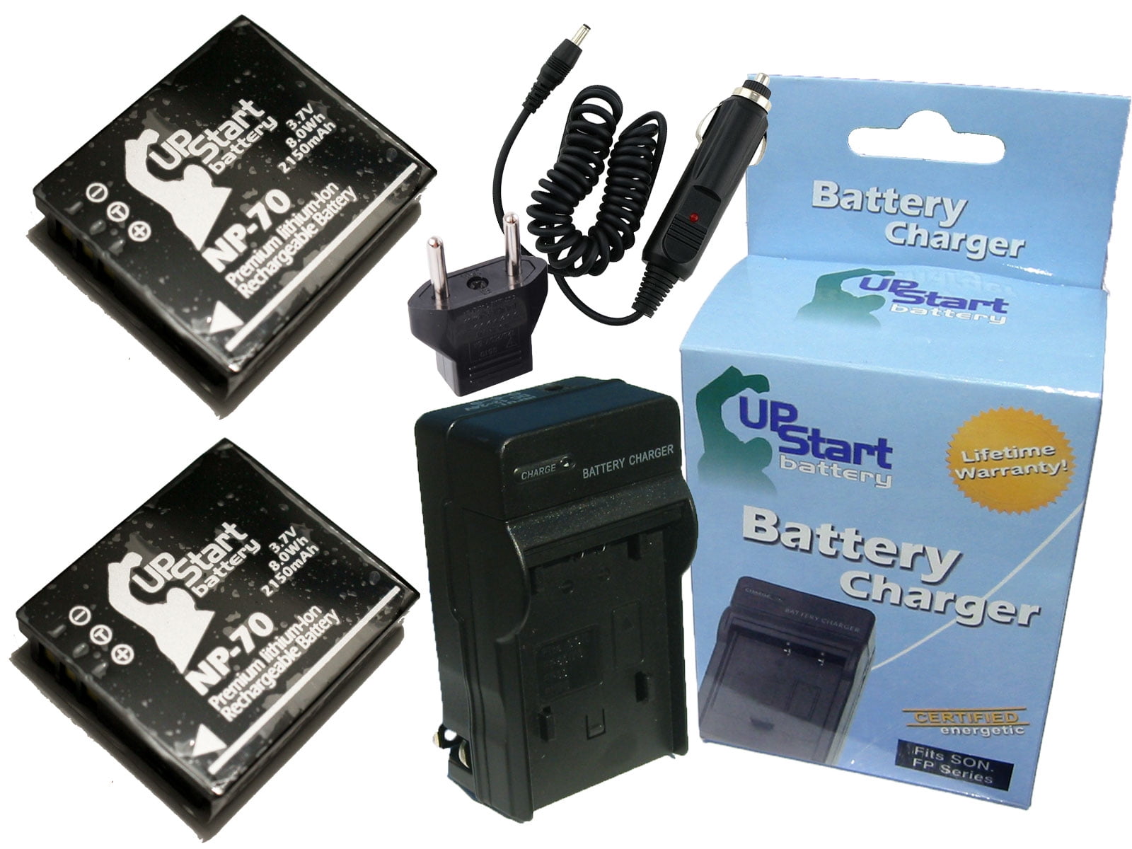 2x Pack - Ricoh G700SE Battery + Charger with Car & EU Adapters