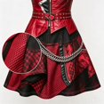 thumbnail image 3 of LumiHeily Red Princess Dress for G'irls, 3D Print Short Sleeve Ruffle Dresses, Halloween Cosplay Costume, 3 of 4