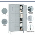 thumbnail image 4 of AUHUP Metal Locker for Employees with lock, Industrial Steel Storage Locker for School Gym Home Office Staff, Gray-18 Doors Metal Storage Cabinet, 4 of 10