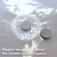 thumbnail image 3 of Short Shower Curtain Liner 48 Inch Length, Clear Peva Vinyl Waterproof Walk in Tub Shower Curtain Sets with 3 Heavy Magnets 70x48'', 3 of 4