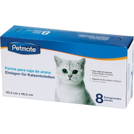 - Petmate, Cat Litter Box Liners, Jumbo, 8 count
