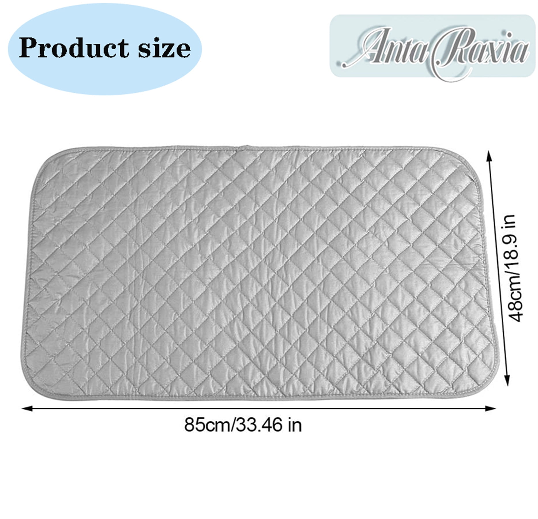 Portable Foldable Ironing Pad Mat 20x25 Inches Grey Heat Resistant Mat 