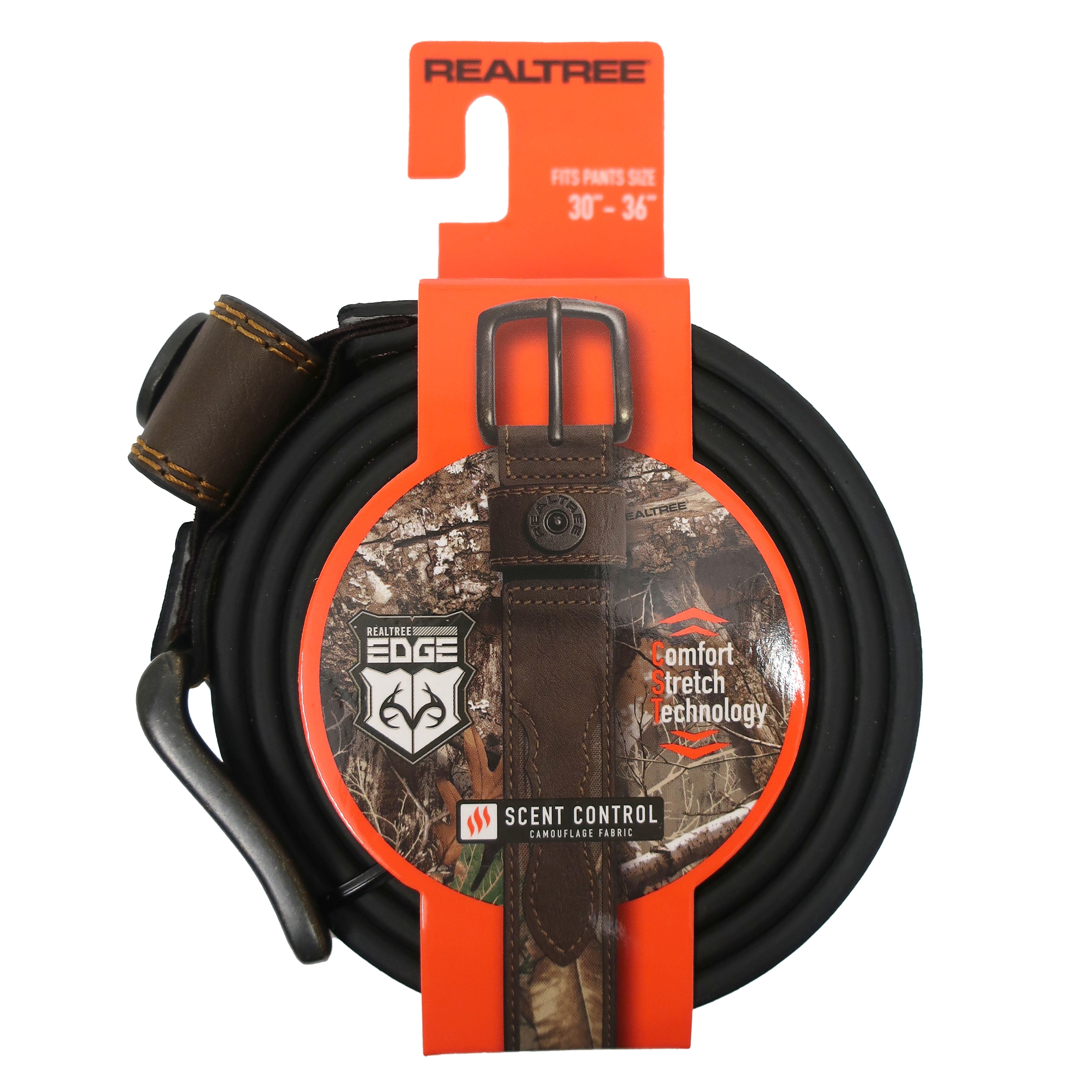 Realtree Edge Men's Stretch Shot Shell Belt Brown Size L/XL