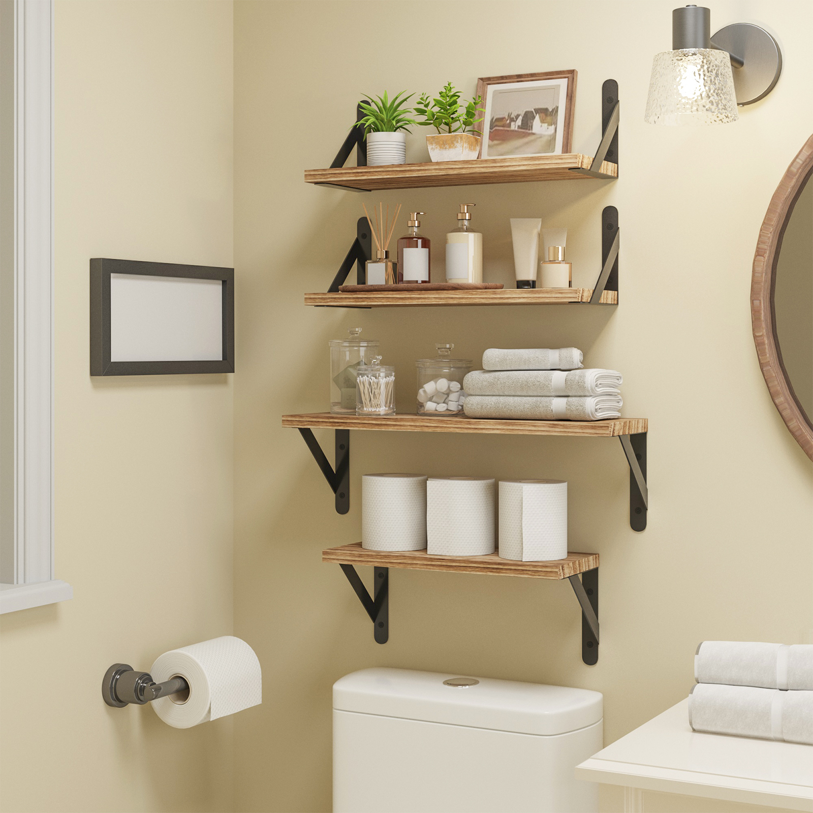 Fairy Floating Shelves, Carbonized Black, Set of 4 photo 3