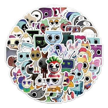 60 pattern stickers Dandy's World Kids Sticker Pack, Waterproof Removable Decals, Laptop Phone Water Bottle Stickers