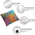 thumbnail image 4 of COMIO  Abstract Art Throw Pillow Case, Graffiti Rainbow Stain Marble Square Home Decorative Cushion Cover for Pillow Covers, Pillowcases for Bedroom Office Dorm Couch 2 pcs White, 4 of 6