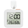 thumbnail image 4 of Tnarru Digital Alarm Clock Digital Bathroom Clock Electronic LED Time Display Bedside Clock Temperature Display for Dormitory Office 1 Hook White, 4 of 7