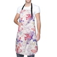 thumbnail image 3 of Goofa Lilies Flowers Printed Waterproof Apron 33" Chef Aprons for Men Heavy Duty Chemical Work Apron Adjustable Bib Apron, 3 of 9