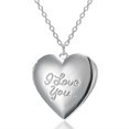 thumbnail image 4 of Colgante con medallón de corazón para mujeres y hombres, collar con marco de fotos que se puede abrir para la familia, 4 of 5