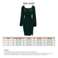 thumbnail image 5 of Sarapandan Women Wrap V Neck Long Sleeve Velvet Dress Split Hem Glitter Fashion Elegant for Party Club Holiday Dark Green XL, 5 of 5