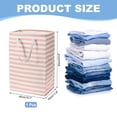 thumbnail image 2 of Uxcell Laundry Basket, Large Collapsible Laundry Hamper Clothes Hamper for Bathroom Bedroom Dorm Pink Stripe, 2 of 7
