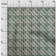 thumbnail image 2 of oneOone Georgette Viscose Teal Blue Fabric Abstract Sewing Craft Projects Fabric Prints By Yard 42 Inch Wide, 2 of 5