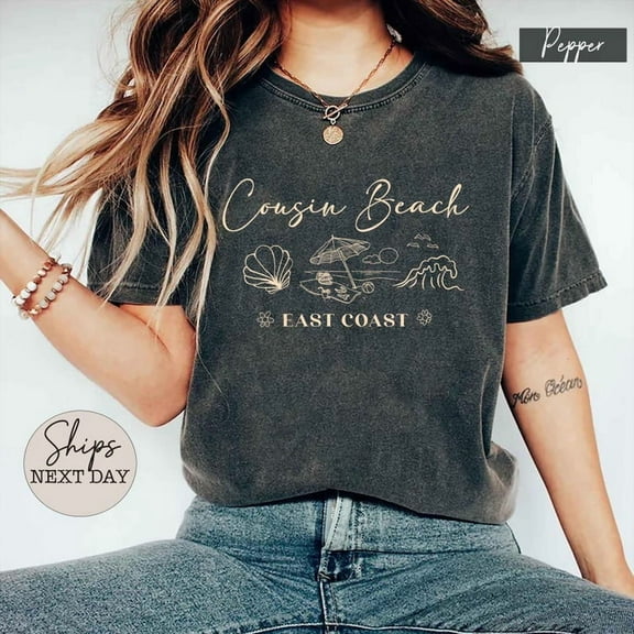 Simple Fit Cousins Beach T-Shirt TSITP Shirt The Summer I Turned Pretty Shirt Team Conrad Team Belly Team Jeremiah East Coast Beach Shirt Summer Shirt