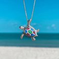 thumbnail image 6 of DQRPSEETB Opal Sea Turtle Necklace Pendant Necklace Ocean Beach Jewelry Handmade Sea Life Accessory Jewelry Gift for Women, 6 of 6