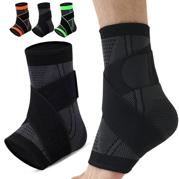 Recover X Ankle Sleeve - AsoIeo Ankle Brace Foot & Heel Wrap for Kids Youth, Suitable for Outdoor Activities (Black, X-Large (ADULT))