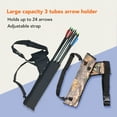 thumbnail image 4 of Carquois 3 Tubes, Porte-Carquois Réglable pour Arc Recourbé Camouflage, Noir, 4 of 7