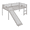 Gray, variant on Tcbosik Twin Size Loft Bed with Slide and Ladder, Wood Bed Frame for Bedroom, Easy Assembly, Gray
