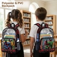 thumbnail image 4 of SEANATIVE See Through School Backpack for Kids Clear Transparent Bookbag Floral Printed Heavy Duty PVC Daypack Back to School Essential for Boys Girls Children, Butterfly Rose, 4 of 7