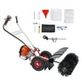 thumbnail image 4 of TFCFL 52CC 2.5HP 2 Stroke Gas Power Sweeper Broom Driveway Turf Grass Snow Cleaning Machine Hand Start, 4 of 22