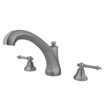 Kingston Brass KS4328TL Metropolitan Two-Handle Deck Mount Roman Tub Faucet, Brushed Nickel