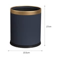 thumbnail image 3 of Open Top Trash Can Kitchen Trash Bin Trash Bucket Rustic Large Capacity Dustbin Waste Can Garbage Can for Apartment Guestroom Deep Blue, 3 of 8
