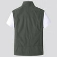 thumbnail image 5 of Kctiaxy Mens Vest Outerwear Causal Sleeveless Standing Collar Vest Thin Solid Color Quickly Dry Outdoor Zipper Lightweight Work Cargo Vest Jacket with Multiple Pockets, 5 of 5