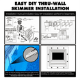 thumbnail image 4 of Universal Fit Above Ground Pool Skimmer-Pool Skimmer Parts Kit-Opening Width 6Inch Fits All Standard Pool Wall Cutouts, 4 of 5