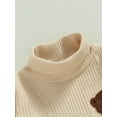 thumbnail image 5 of Bagilaanoe Toddler Baby Girl Boy Turtleneck Sweatshirt Long Sleeve Embroidery Pullover 6M 9M 12M 18M 24M 3T Kids Fall Loose Tee Tops, 5 of 8