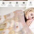thumbnail image 3 of Chilfamy White Flowers Sun Light Grass Throw Blanket for Couch Sofa Bed All Seasons Decor Gifts 60x80in, 3 of 6