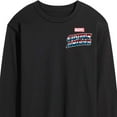 thumbnail image 3 of Marvel Captain America - Retro Distressed Flag Pose - Men's Long Sleeve Graphic Tee, 3 of 5