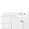 thumbnail image 4 of ARIEL Cambridge 61 Inch White Bathroom Vanity with Single Sink, Solid Wood, White Quartz Countertop, 1.5-Inch Edge, Rectangular Undermount Sink, 2 Soft Closing Doors, 9 Drawers, 4 of 8