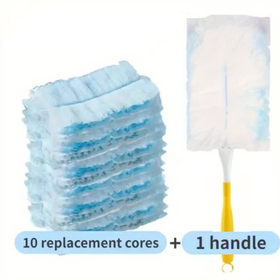 Disposable Duster Refills Handle Replacement Heads Duster Cloths Effortless Dust Removal for Furniture Car Surface Clean Tool