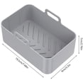 thumbnail image 4 of 2Pcs Accessoires de Friteuse d'Air Ensemble avec Pot de Silicone de Friteuse d'Air et Double Rack de Couche avec Doublure de Friteuse d'Air Réutilisable de Brochette, 4 of 9