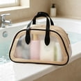 thumbnail image 4 of Clear Waterproof Travel Bag Transparent Makeup Organizer with Handle Large Capacity Portable Toiletry and Cosmetic Wash Bag for Travel, 4 of 6