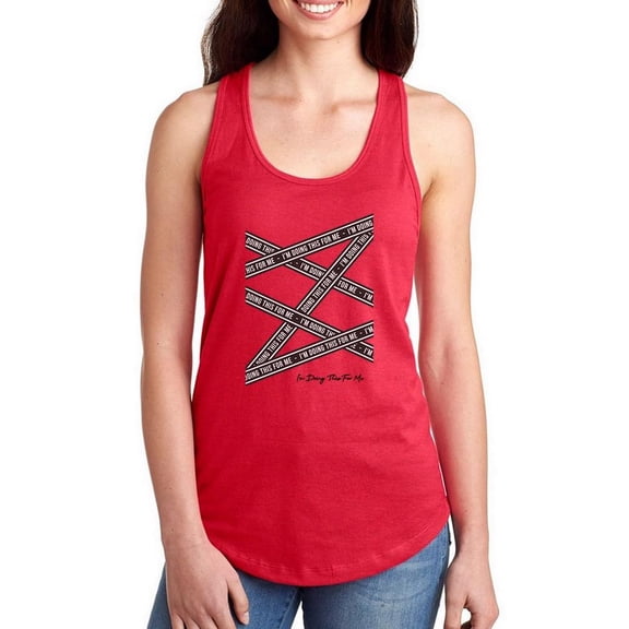Doing This For Me Banner Racerback Tank Women -Image by Shutterstock, Female Small