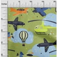 thumbnail image 2 of oneOone Viscose Chiffon Olive Green Fabric Airplane Nursery Kids Diy Clothing Quilting Fabric Print Fabric By Yard 42 Inch Wide, 2 of 6
