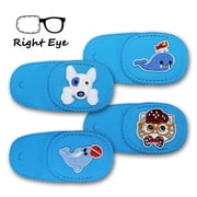 Astropic 4Pcs Right Eye Patches for Kids Glasses (Blue)