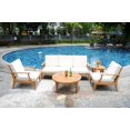thumbnail image 5 of Lagos 6 Pc Sofa Set: Sofa, 2 Lounge Chairs, Ottoman, 39" Round Coffee Table & 22" Round Side Table With Cushions in Sunbrela Fabric #57003 Canvas White, 5 of 5