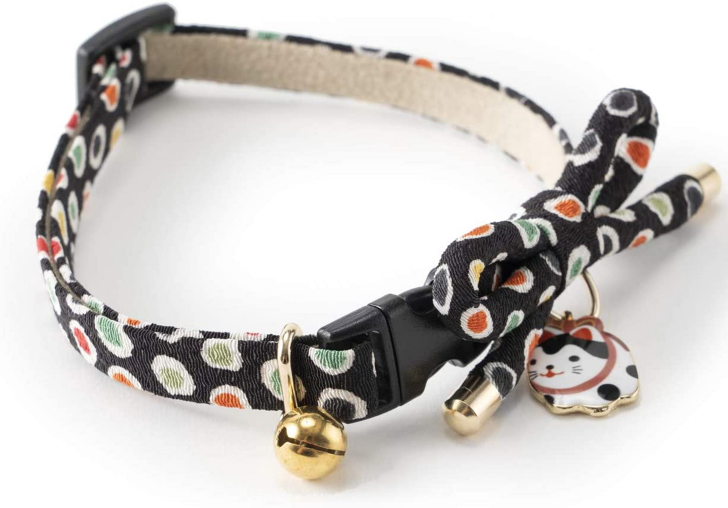 Necoichi ZEN Hariko Charm Cat Collar (Black)