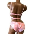 thumbnail image 3 of Victoria's Secret Swim 2 Piece Set V-Hardware Bralette Bikini Top/Cheeky Bottom Tie Dye Pink M/M NWT, 3 of 4