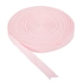 thumbnail image 1 of Cinta de sarga de algodón Uxcell 3/8 pulgadas 50 yardas cinta de raso para coser, envoltura de regalos, manualidades Rosa Blanco 10 yardas, 1 of 6