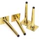 thumbnail image 4 of 4 Pieces Oblique Table Legs Metal Cabinet Legs, Cone Furniture Legs, 201 Stainless Steel, Golden, 10cm Height, Non-slip Silent Base for Sofas, Tables, 4 of 5