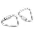 thumbnail image 3 of Climbing Carabiner, Easy Carrying Triangular Shape Steel Carabiner Stainless Steel  For Climbing For Mountaineering For Rappelling Diameter 4MM, 3 of 8